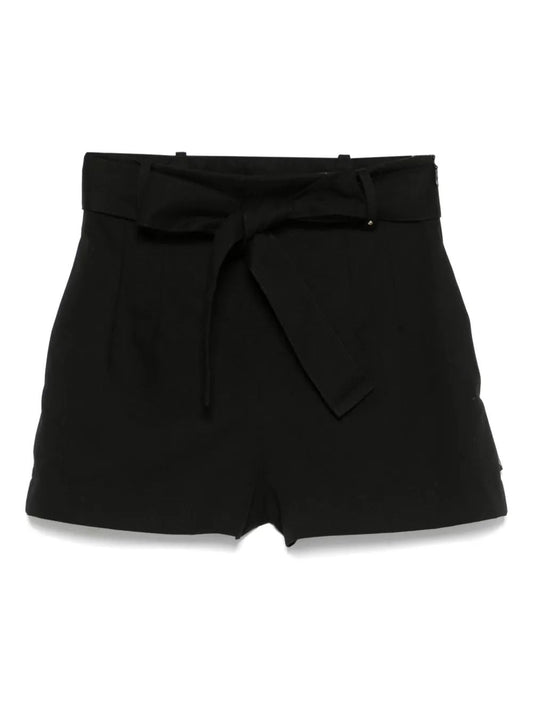 Moncler Black Shorts With Bow Waist