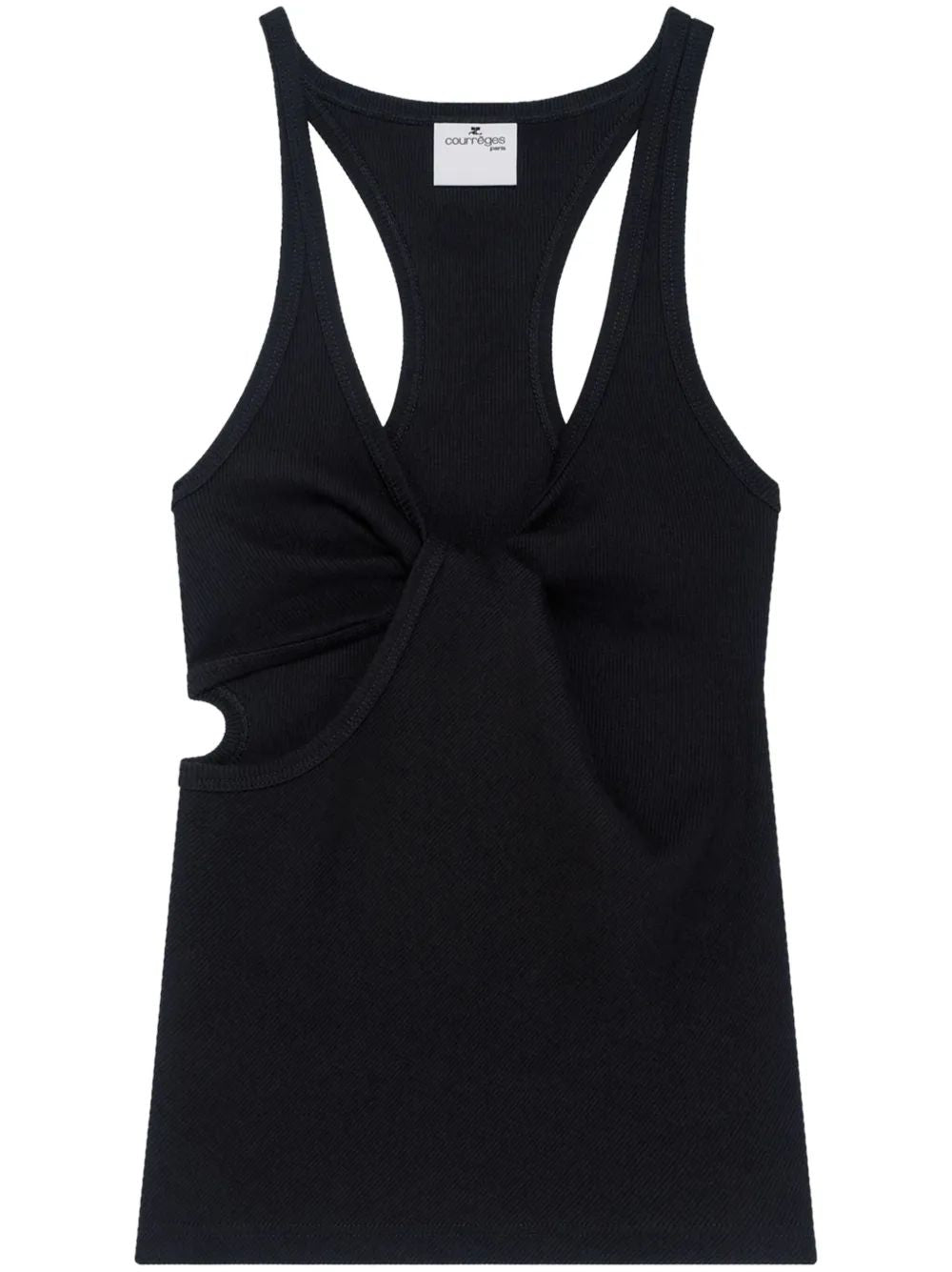 Courregès Tank Top 90S Negro Asimetrico