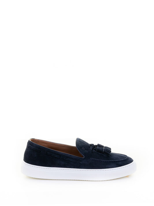 Fratelli Rossetti Suede Moccasin With Tassels And Contrasting Sole