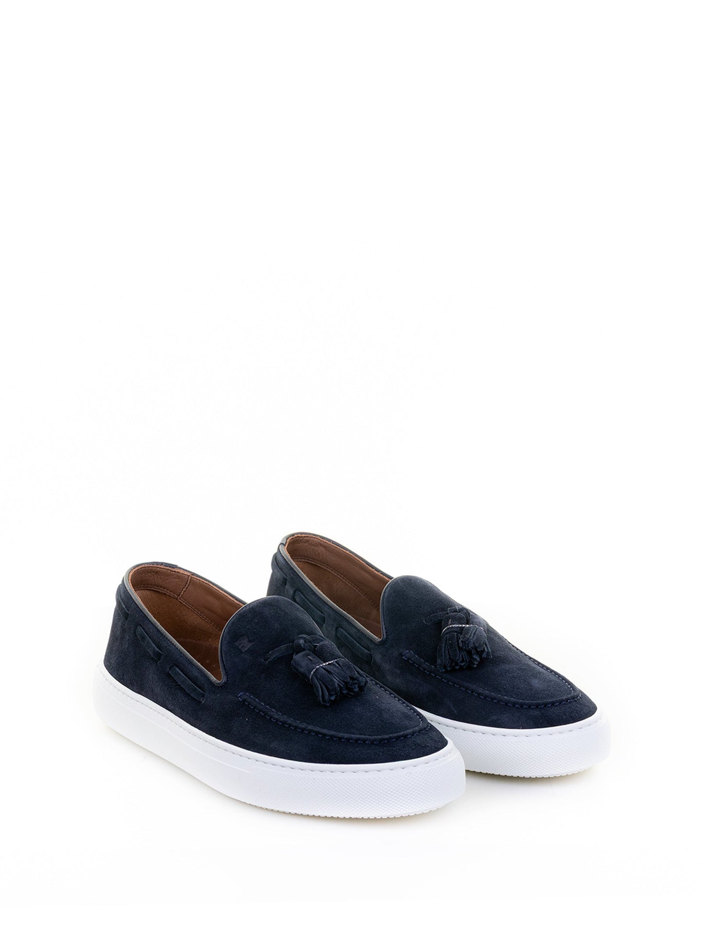 Fratelli Rossetti Suede Moccasin With Tassels And Contrasting Sole