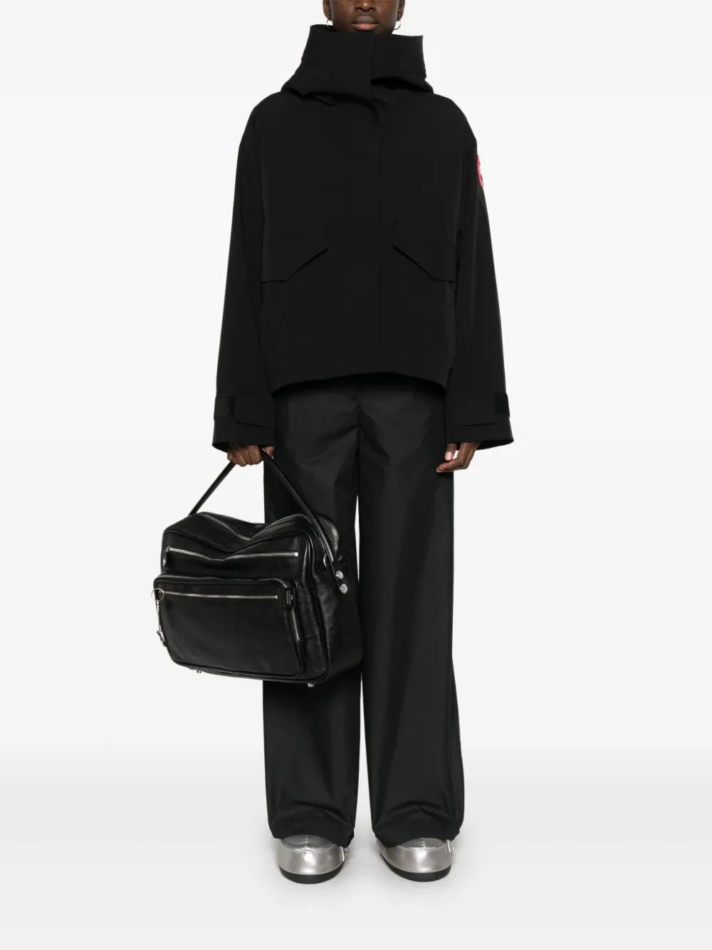 Moncler Black Wide-Leg Sports Pants