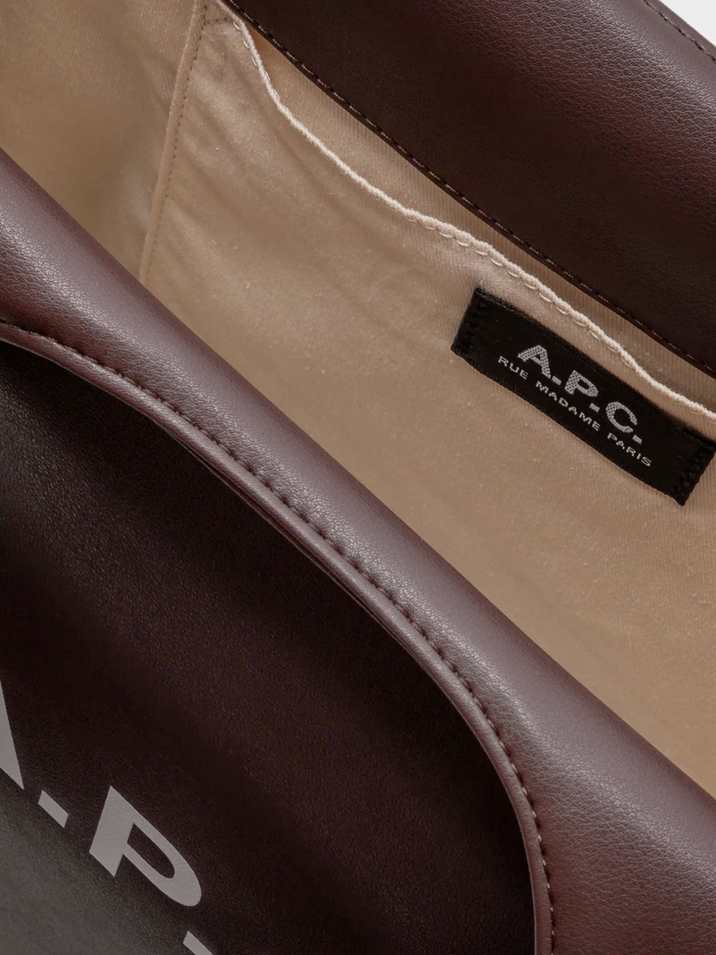 A.p.c. Tote Ninon Small Leather Shopping Bag