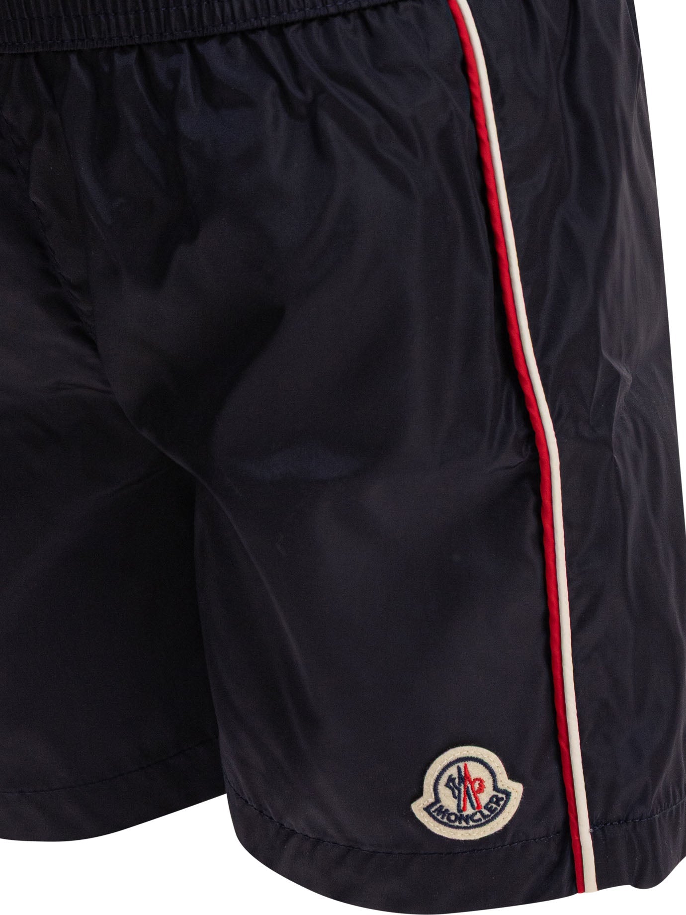 Moncler Kids Swimsuit With Tricolor Trim