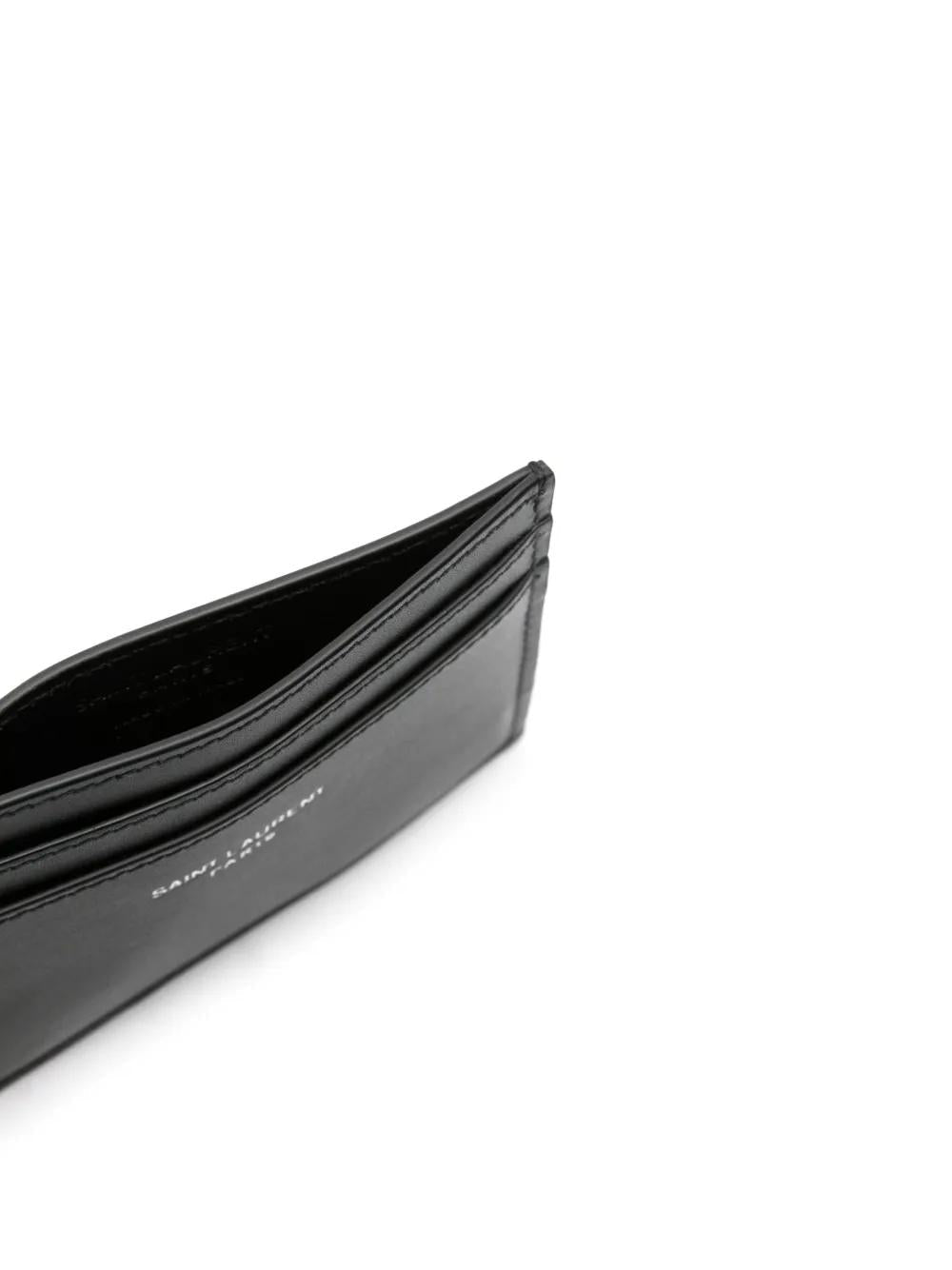 Saint Laurent Black Leather Wallets