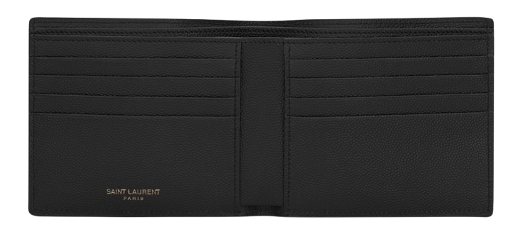 Saint Laurent Black Leather Wallets