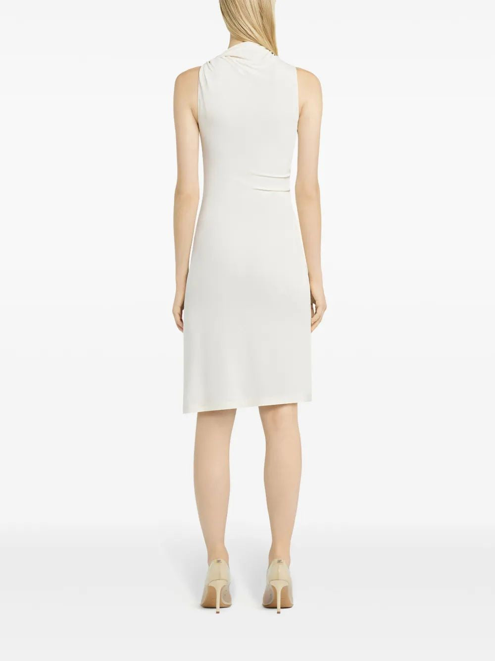 Courregès Sm Natural Draped Crepe Dress