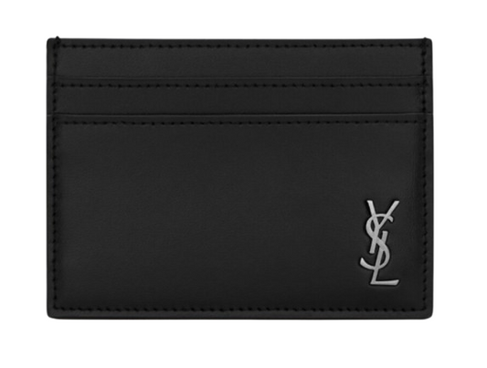 Saint Laurent Black Leather Wallets