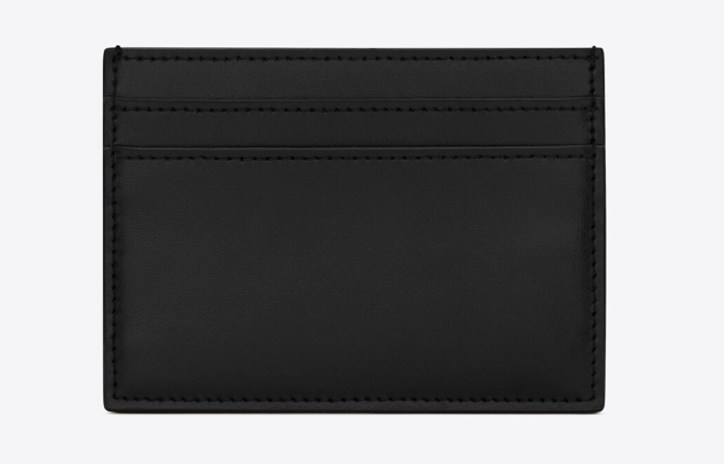 Saint Laurent Black Leather Wallets