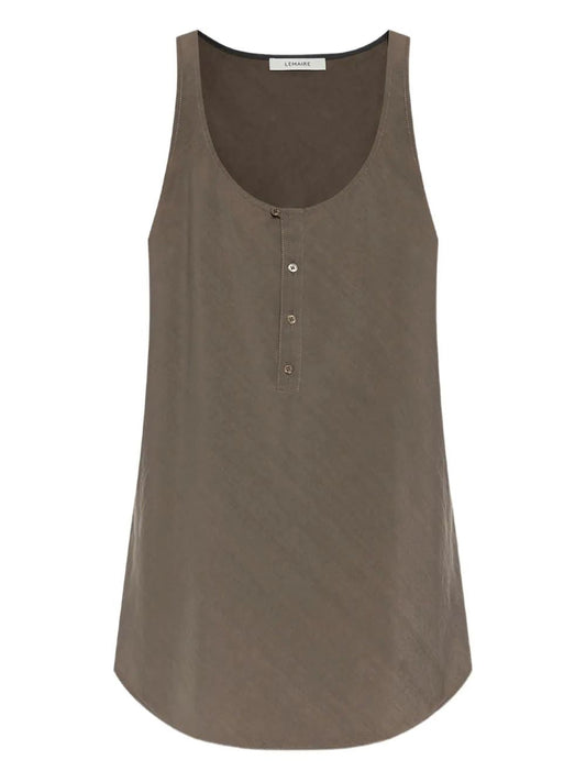 Lemaire Brown Bias Tank Top
