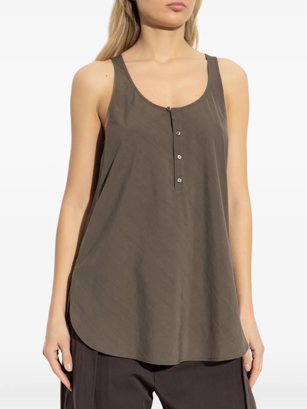 Lemaire Brown Bias Tank Top