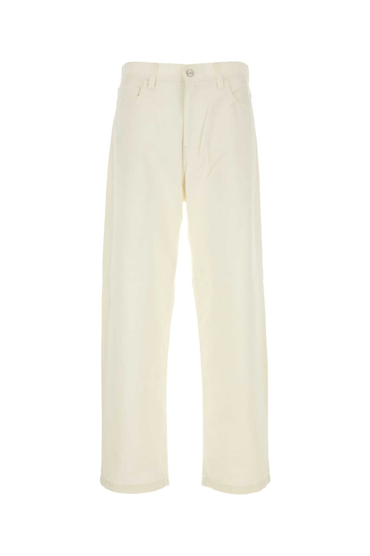 Carhartt Wip White Cotton Landon Pant