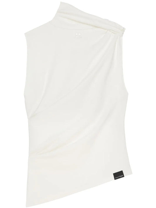 Courregès Sm Twisted White Top