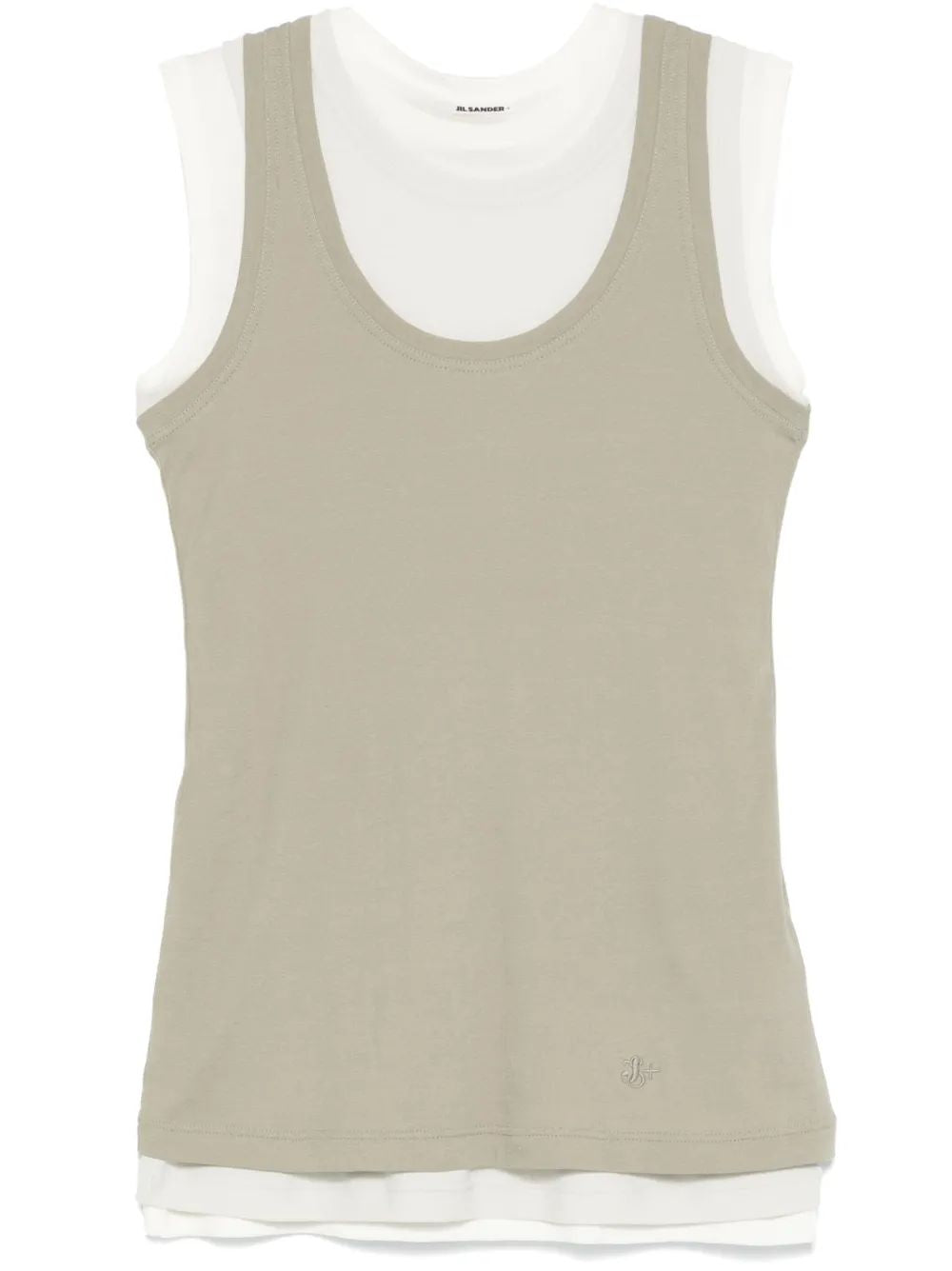 Jil Sander 3-Pack Natu Gray Khaki Tank Top