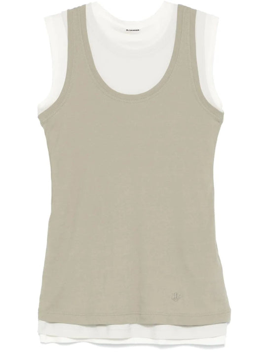 Jil Sander 3-Pack Natu Gray Khaki Tank Top