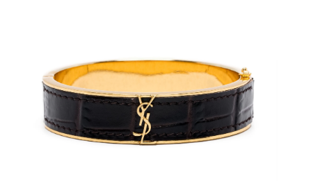 Saint Laurent Fondente Lea And Metal Bijoux