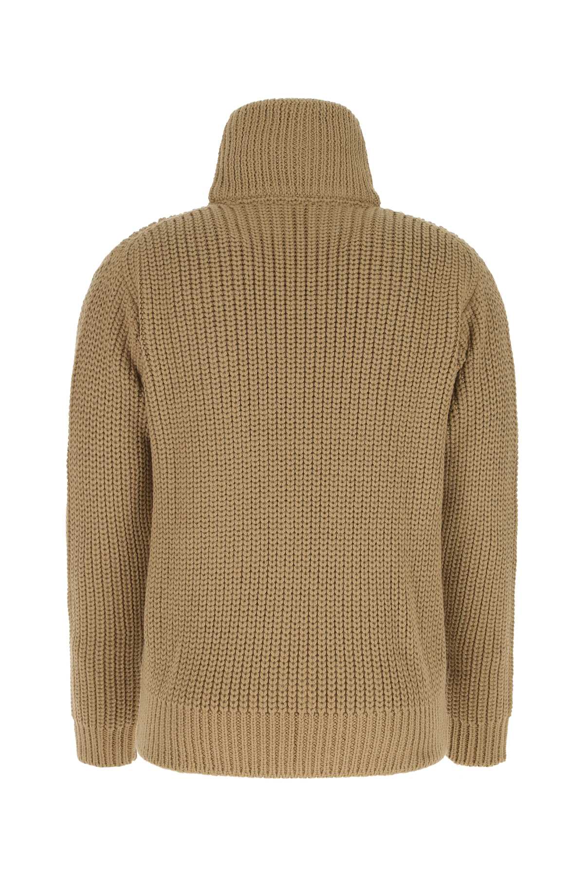 Prada Camel Alpaca Cardigan