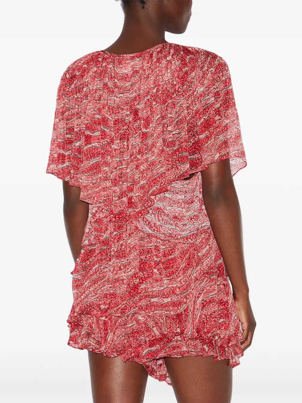 Isabel Marant Etoile Mc Neslya Fuchsia Print Top