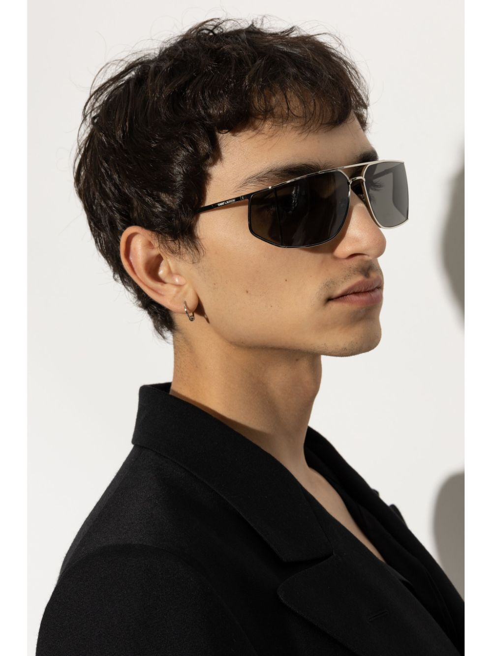 Saint Laurent Silver Acetate Sunglasses