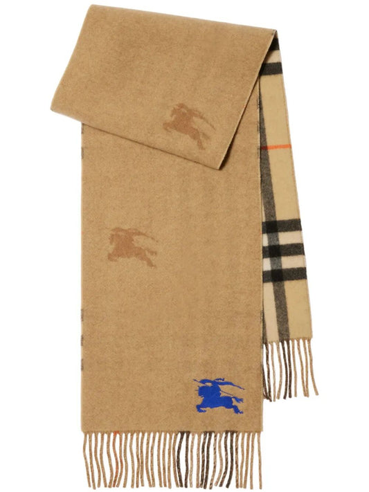 Burberry Reversible Ekd Check Cashmere Scarf