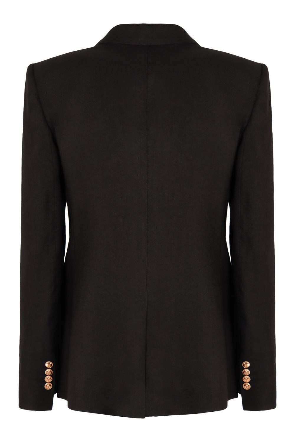 Elisabetta Franchi Black Blazer With Gold Buttons