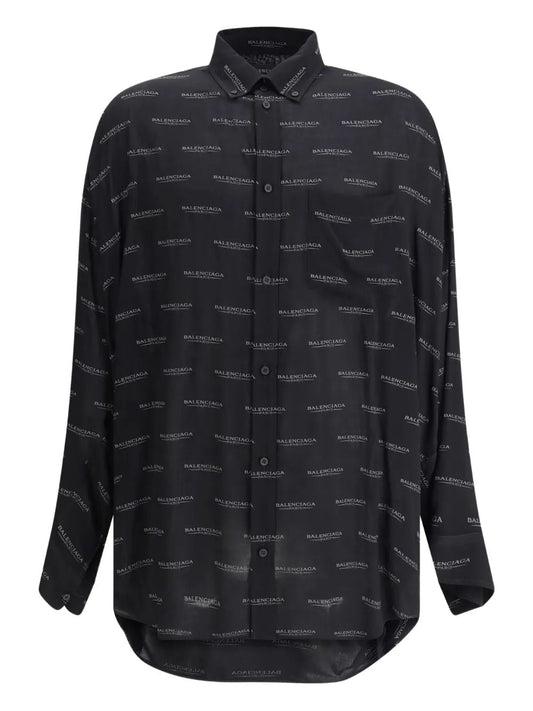 Balenciaga Black Grey Clothing Shirts