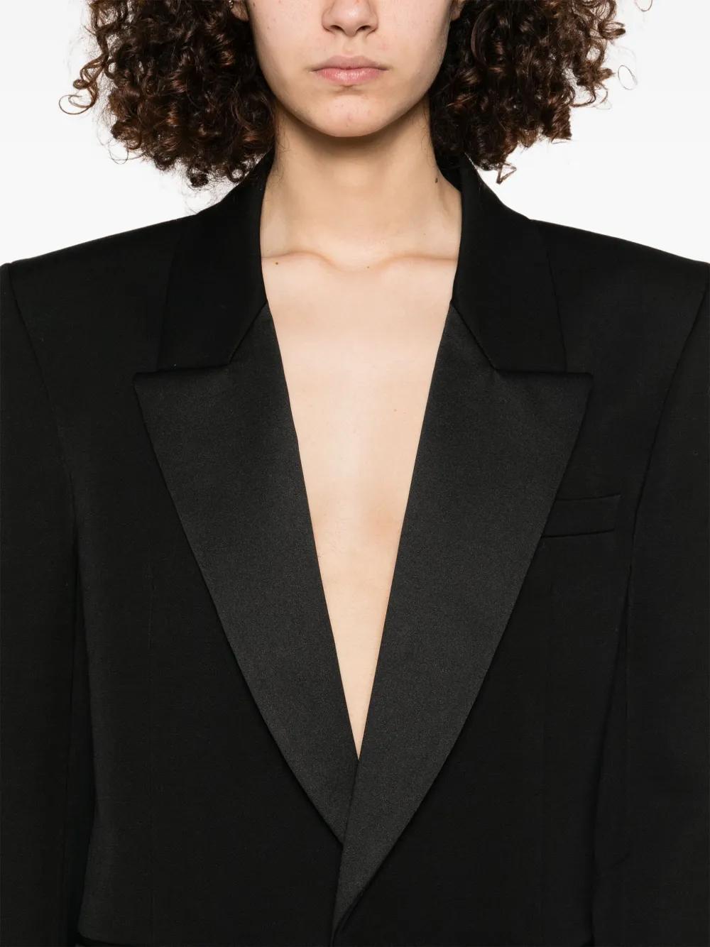 Saint Laurent Black Wool Clothing Jackets