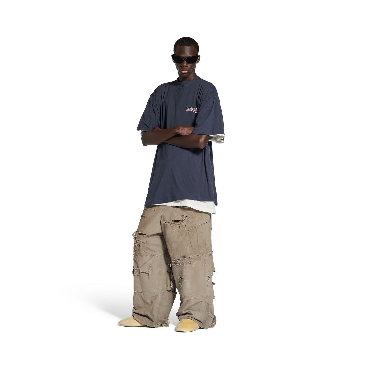 Balenciaga Marine Blue T-Shirt And Polos
