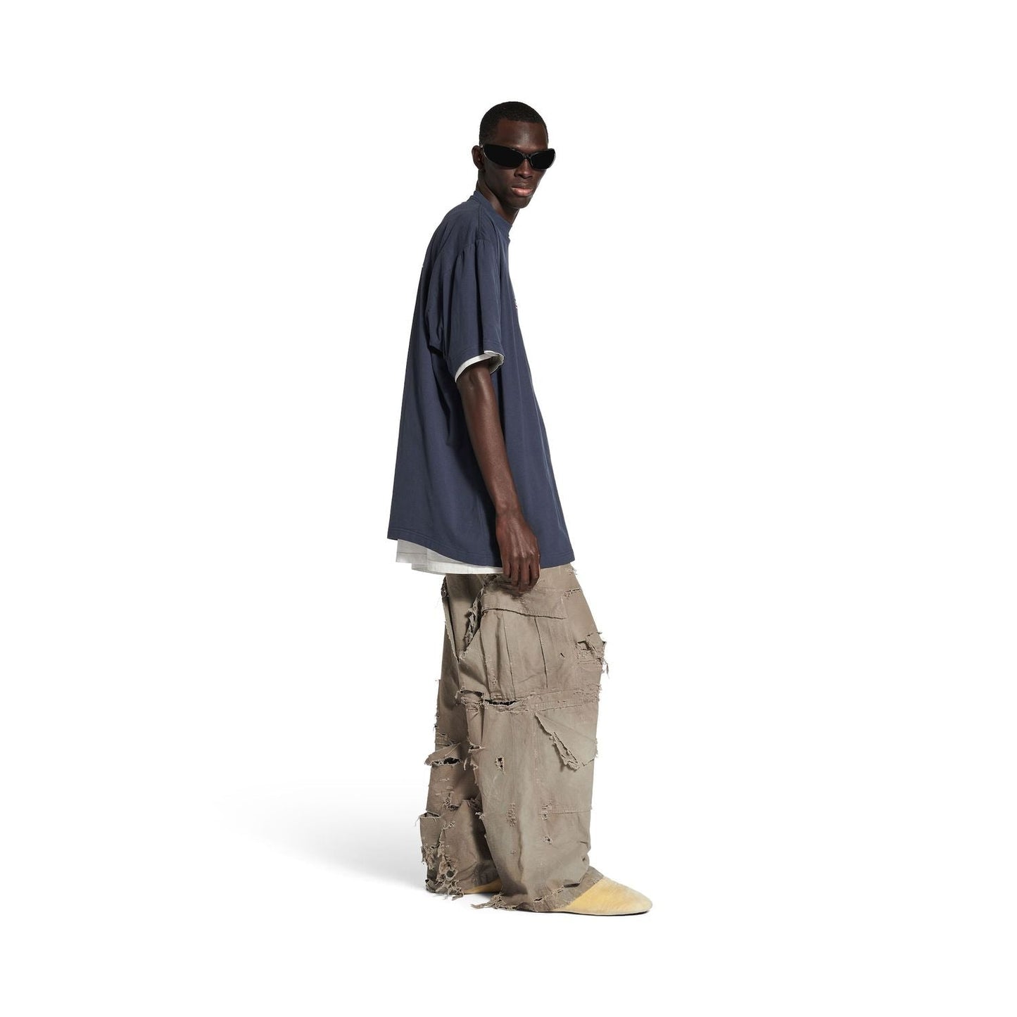 Balenciaga Marine Blue T-Shirt And Polos