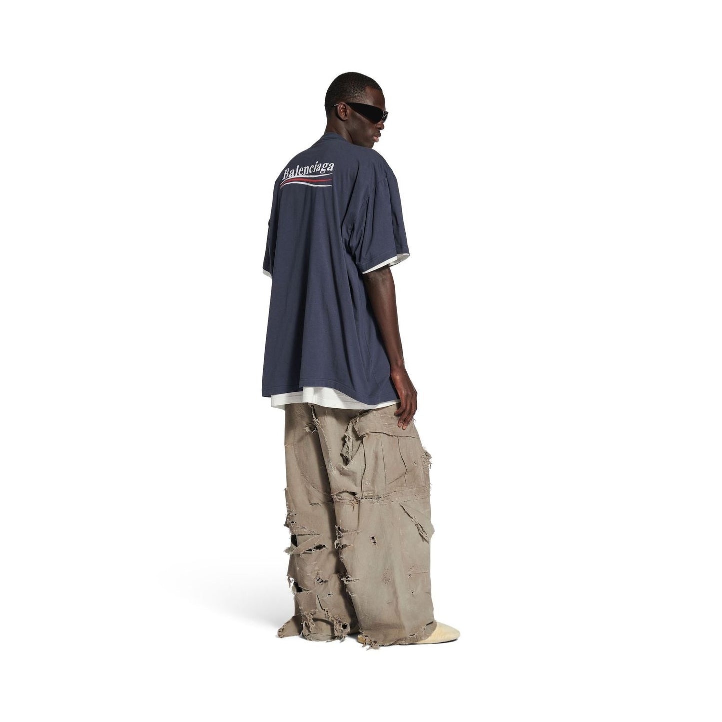 Balenciaga Marine Blue T-Shirt And Polos