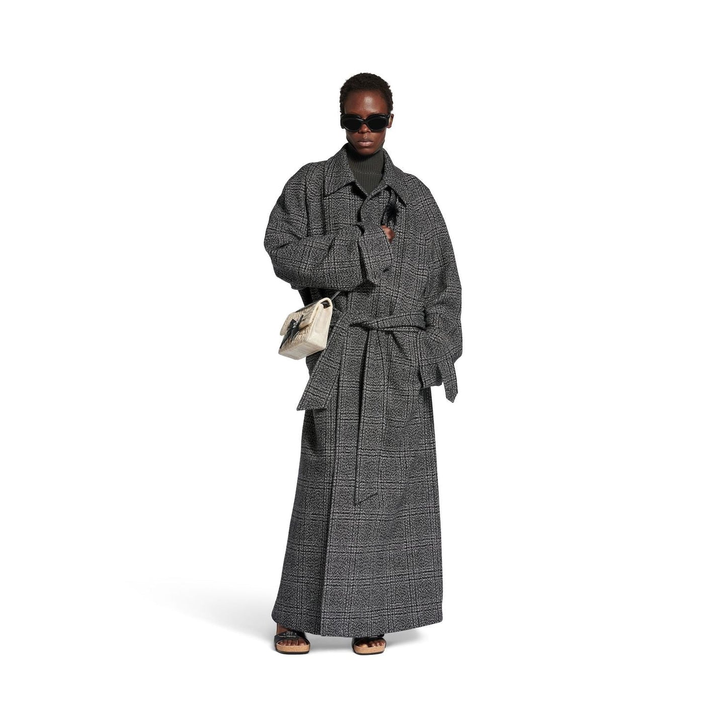 Balenciaga Embroidered Wool Coat