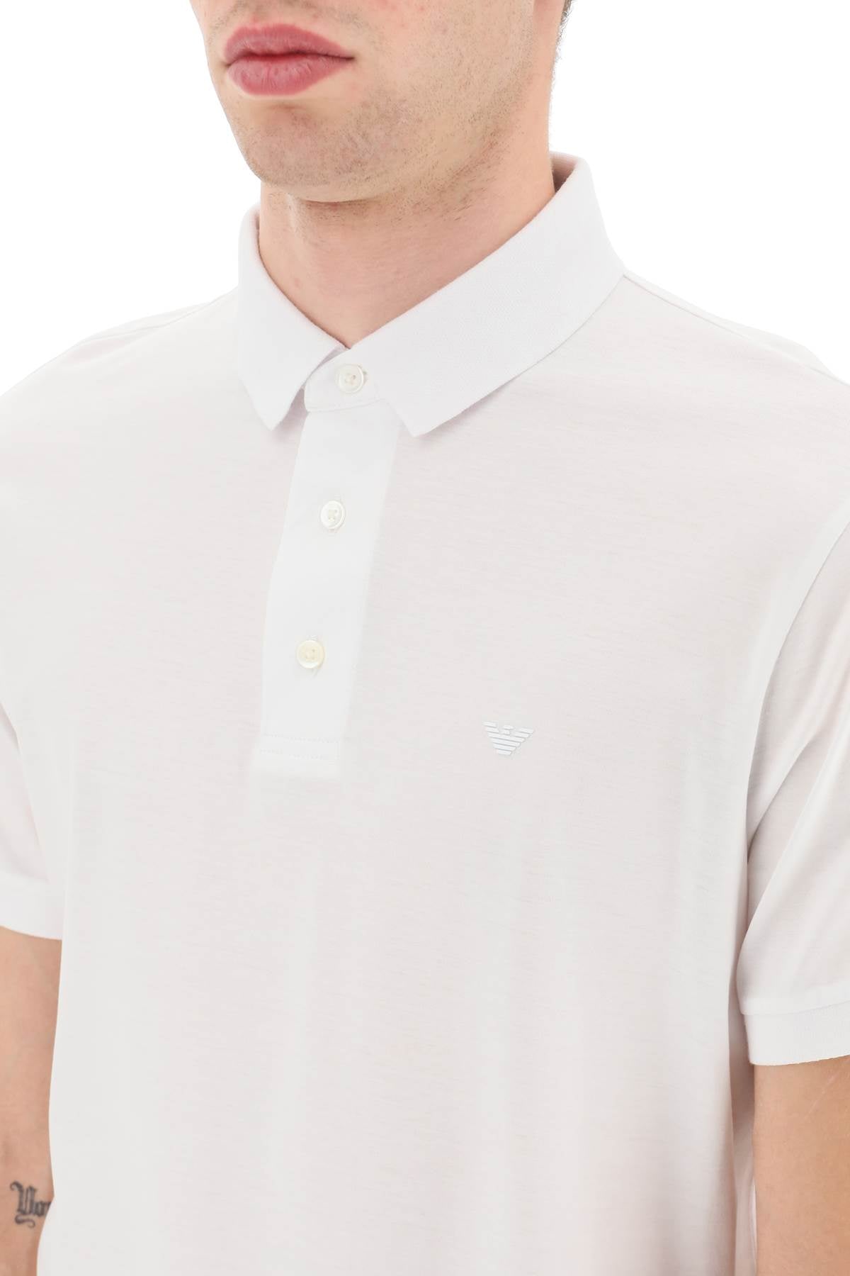 Emporio Armani Logo Print Polo Shirt