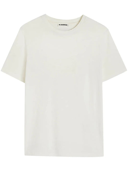 Jil Sander Mc White T-Shirt Camel Logo Label