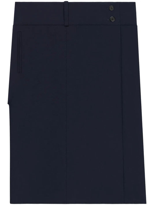Courregès Navy Midi Skirt