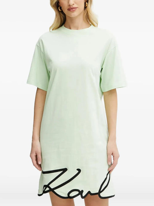 Karl Lagerfeld Dress With Embroidered Logo