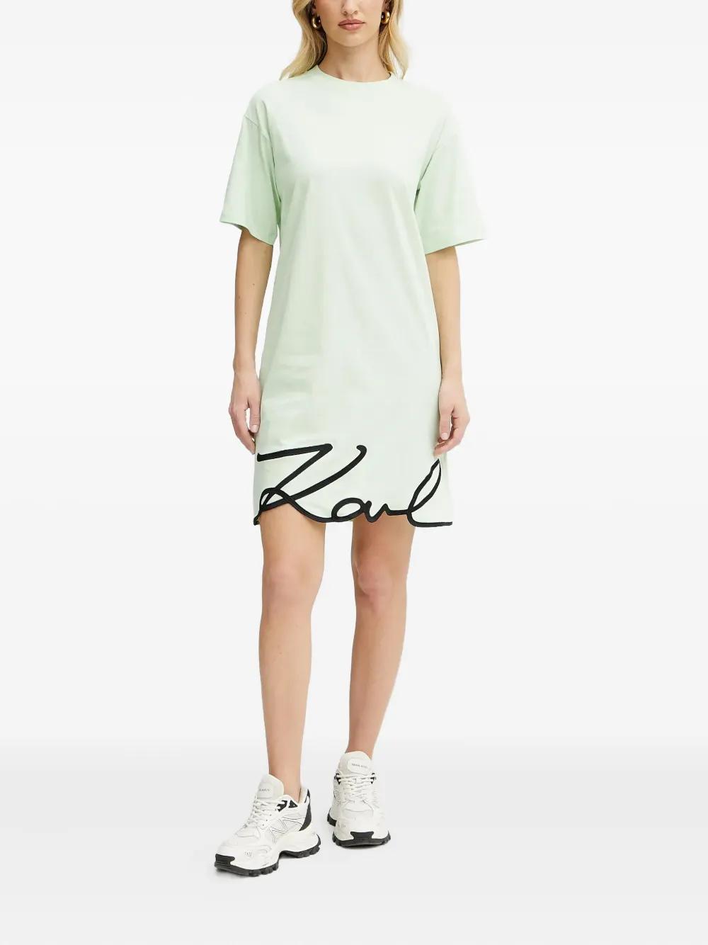 Karl Lagerfeld Dress With Embroidered Logo