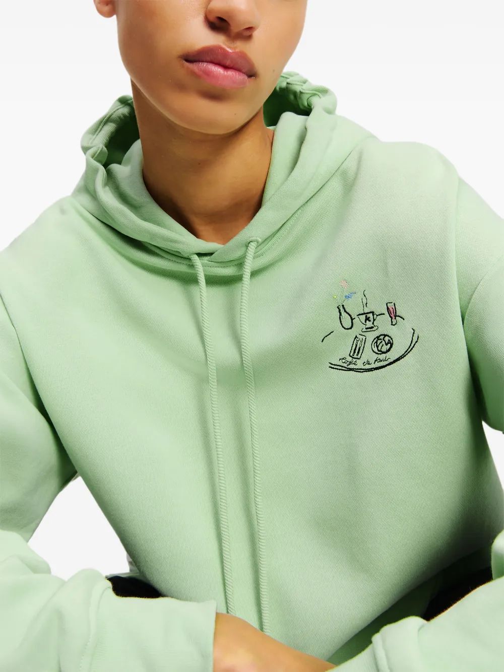 Karl Lagerfeld Green Hoodie Gum Drawing Table