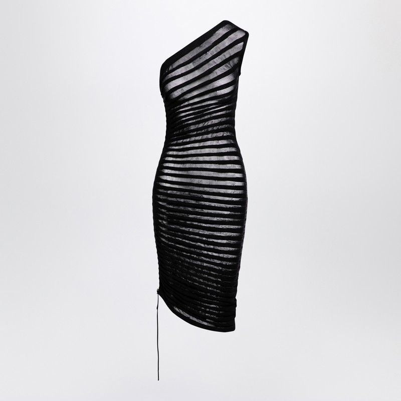 Alaia  Black Asymmetrical Skeleton Dress