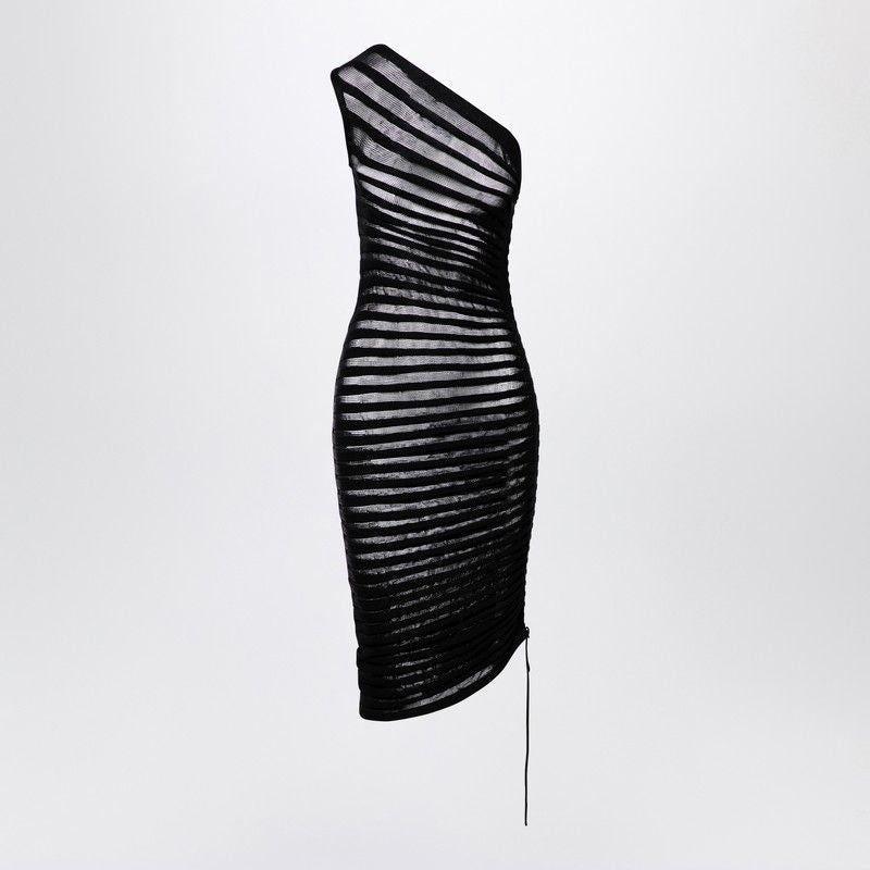 Alaia  Black Asymmetrical Skeleton Dress