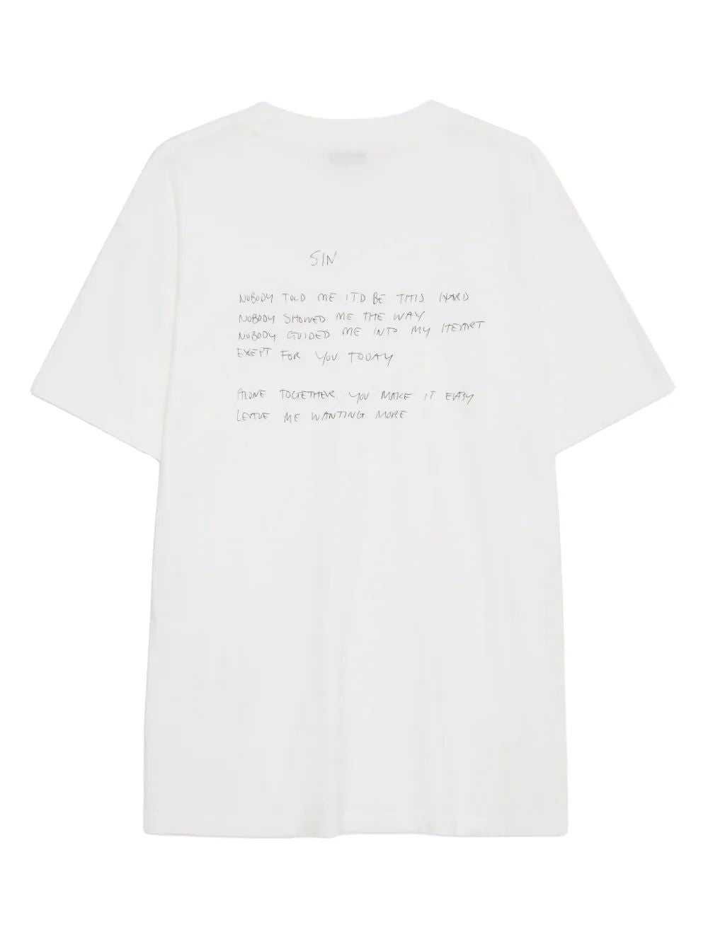 Anine Bing Natural Mc Walker T-Shirt Letters On The Back