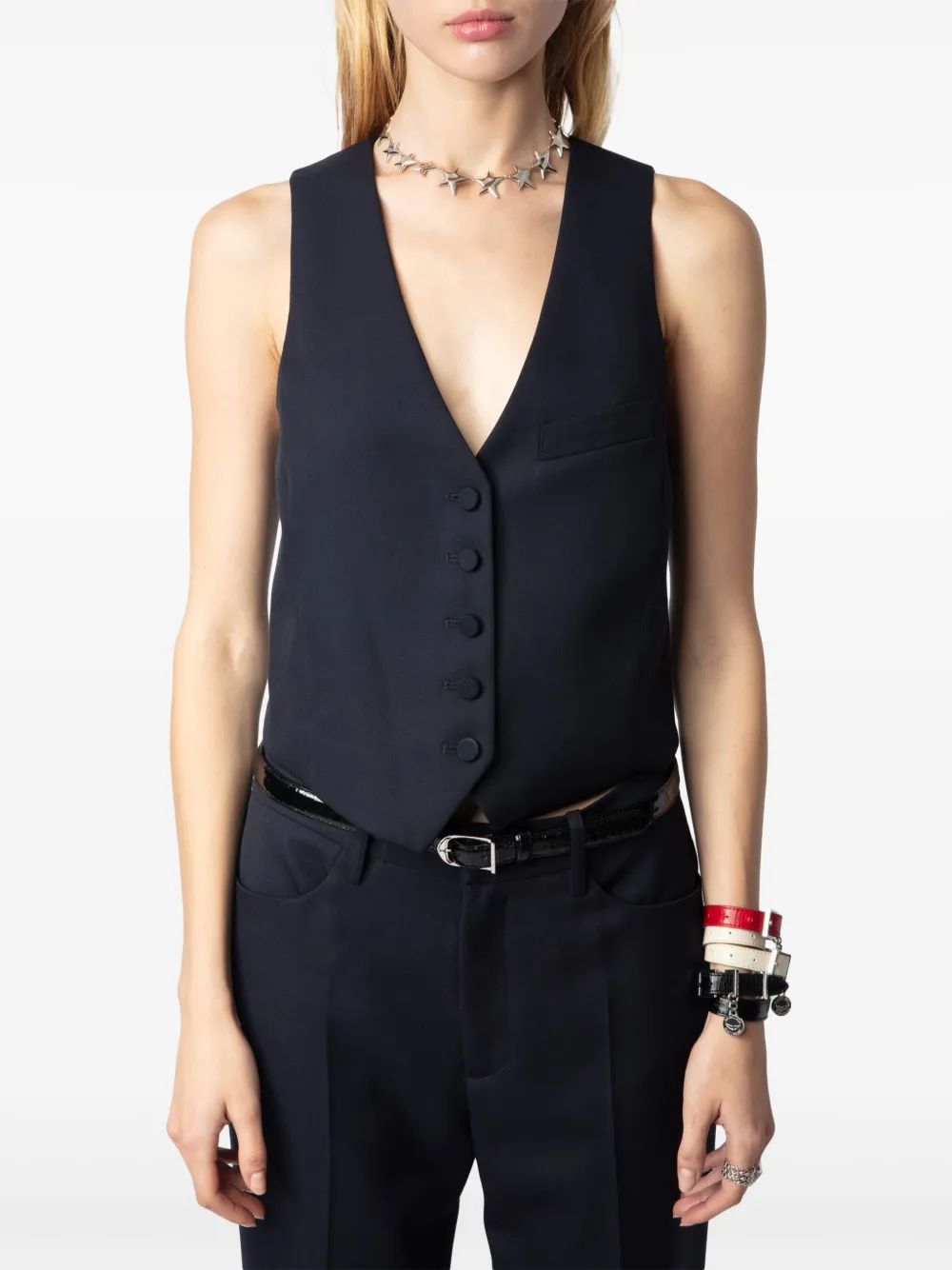 Zadig&Voltaire Chaleco Emaux Marino