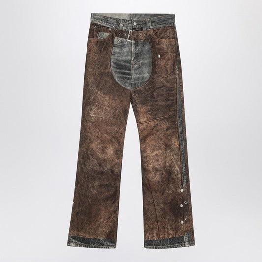 Acne Studios Jeans With Trompe L''Oeil Print