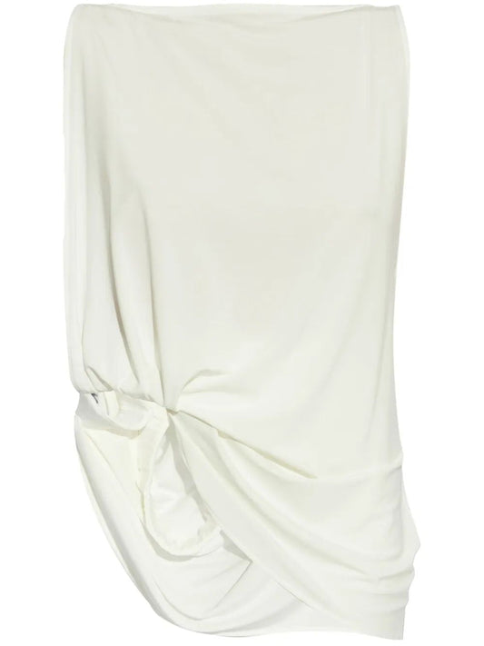 Jacquemus Asymmetric White Peplo Top