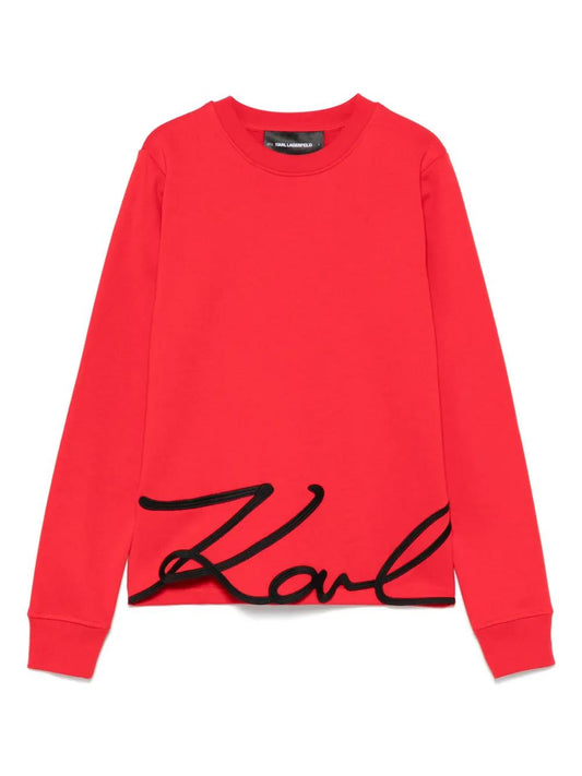 Karl Lagerfeld Red Hem Plush Black Shape