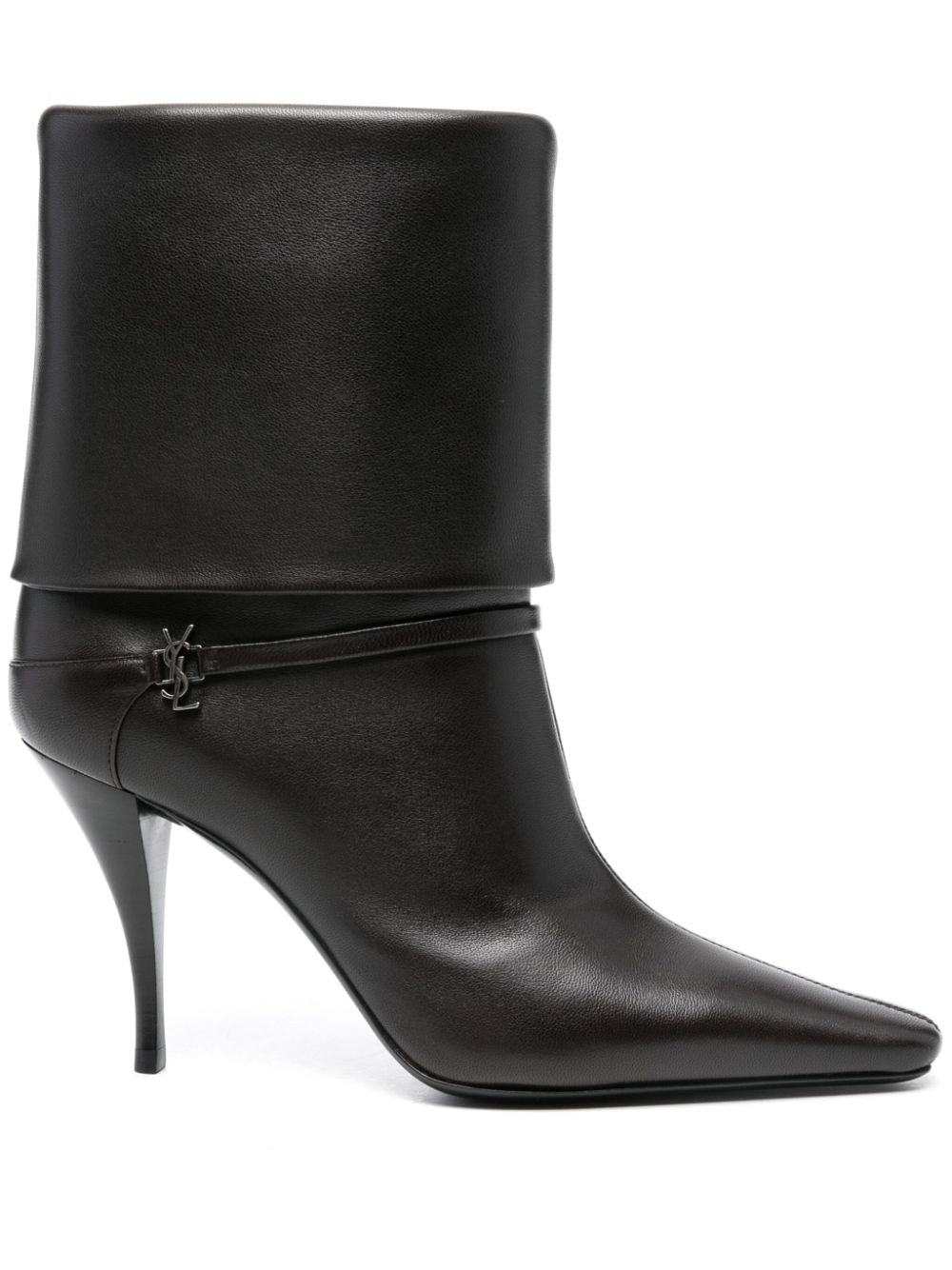 Saint Laurent Harris Eagle Brown Leather Boots