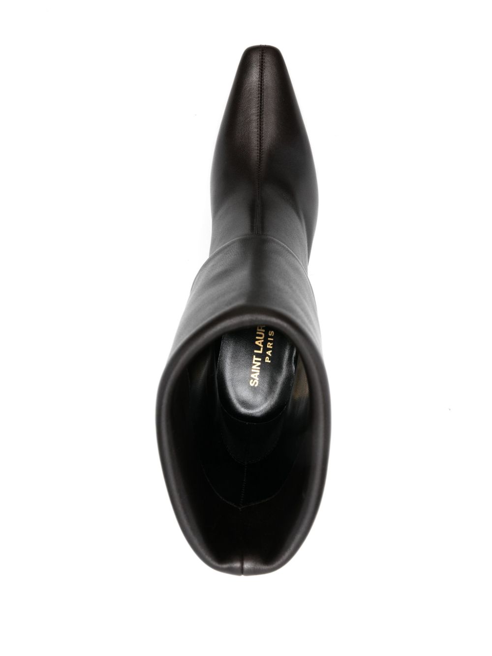 Saint Laurent Harris Eagle Brown Leather Boots