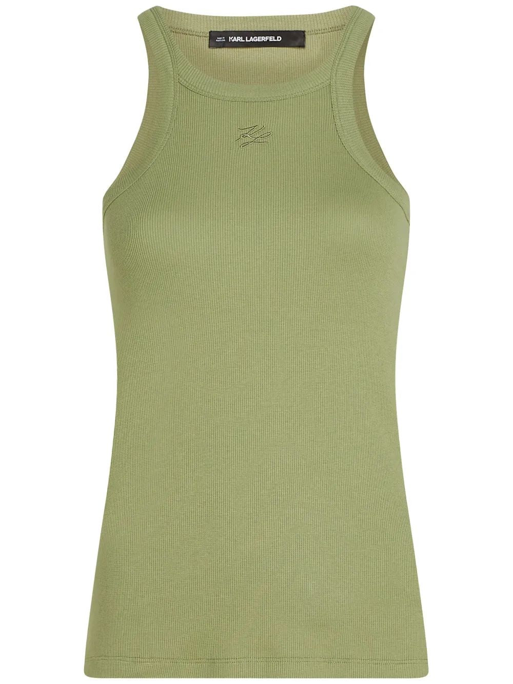 Karl Lagerfeld Top Autograph Military Green Green Logo