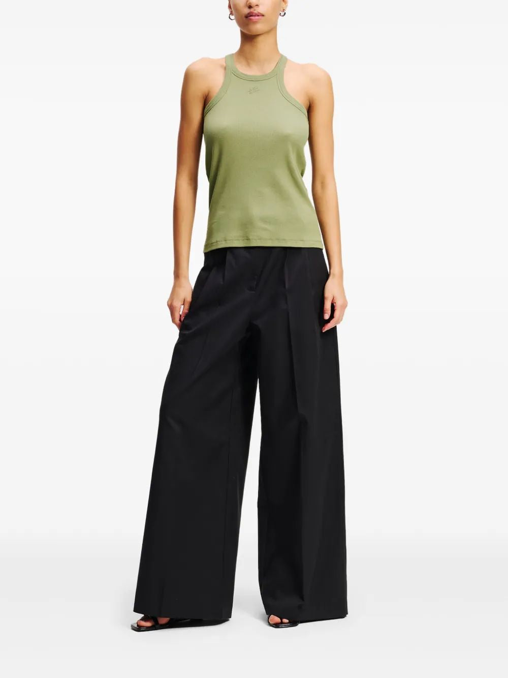 Karl Lagerfeld Top Autograph Military Green Green Logo