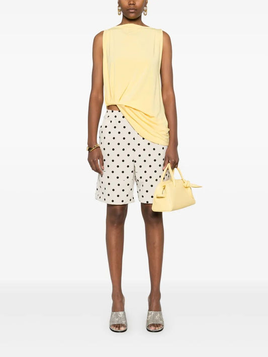 Jacquemus Asymmetric Yellow Peplo Top