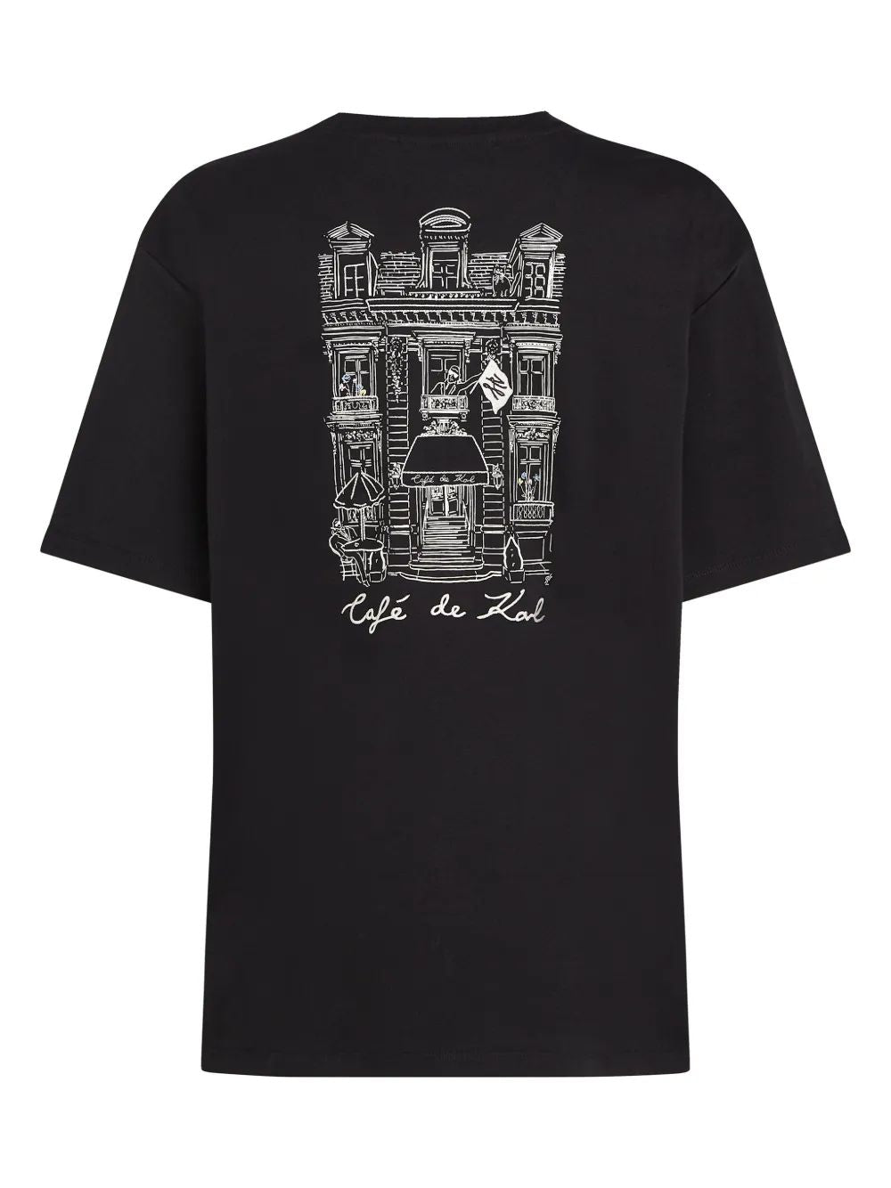 Karl Lagerfeld Mc Over Black T-Shirt White Logo Inver