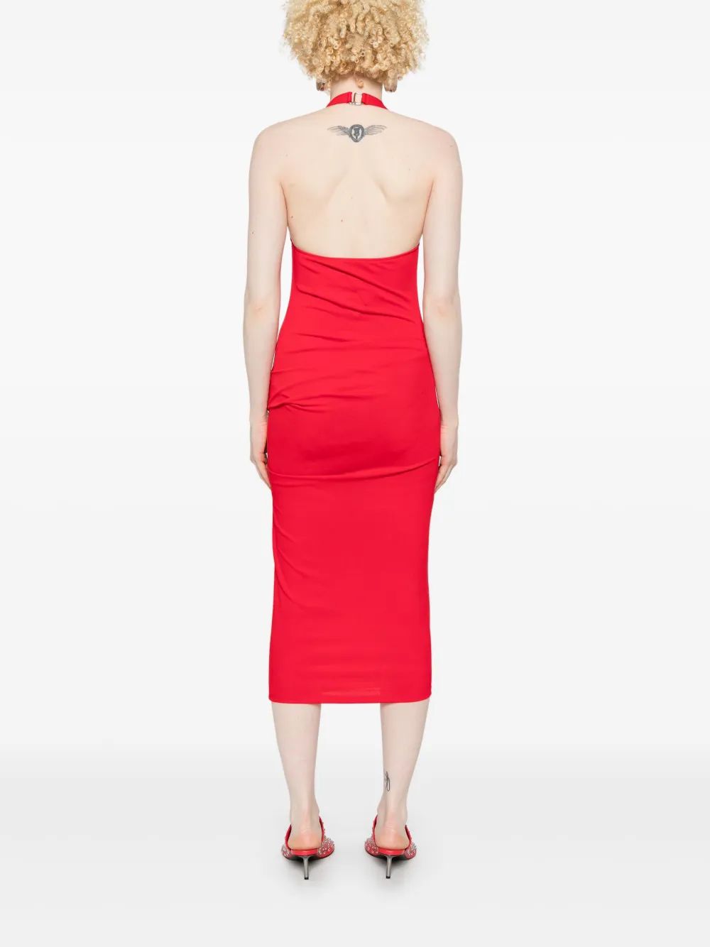 Jacquemus Pasadena Red Dress With Silver Details